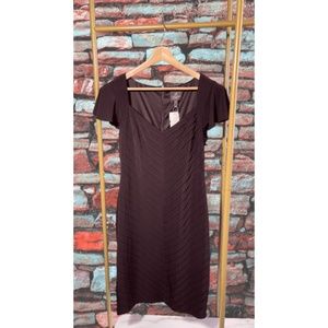 Adrianna Papell Jersey Pintu Black Dress